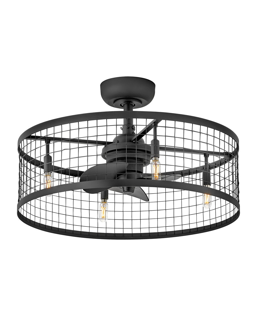 Finnigan 24" LED Fandelier in Matte Black - available from The Lighting Shoppe, trusted by Canadian homeowners