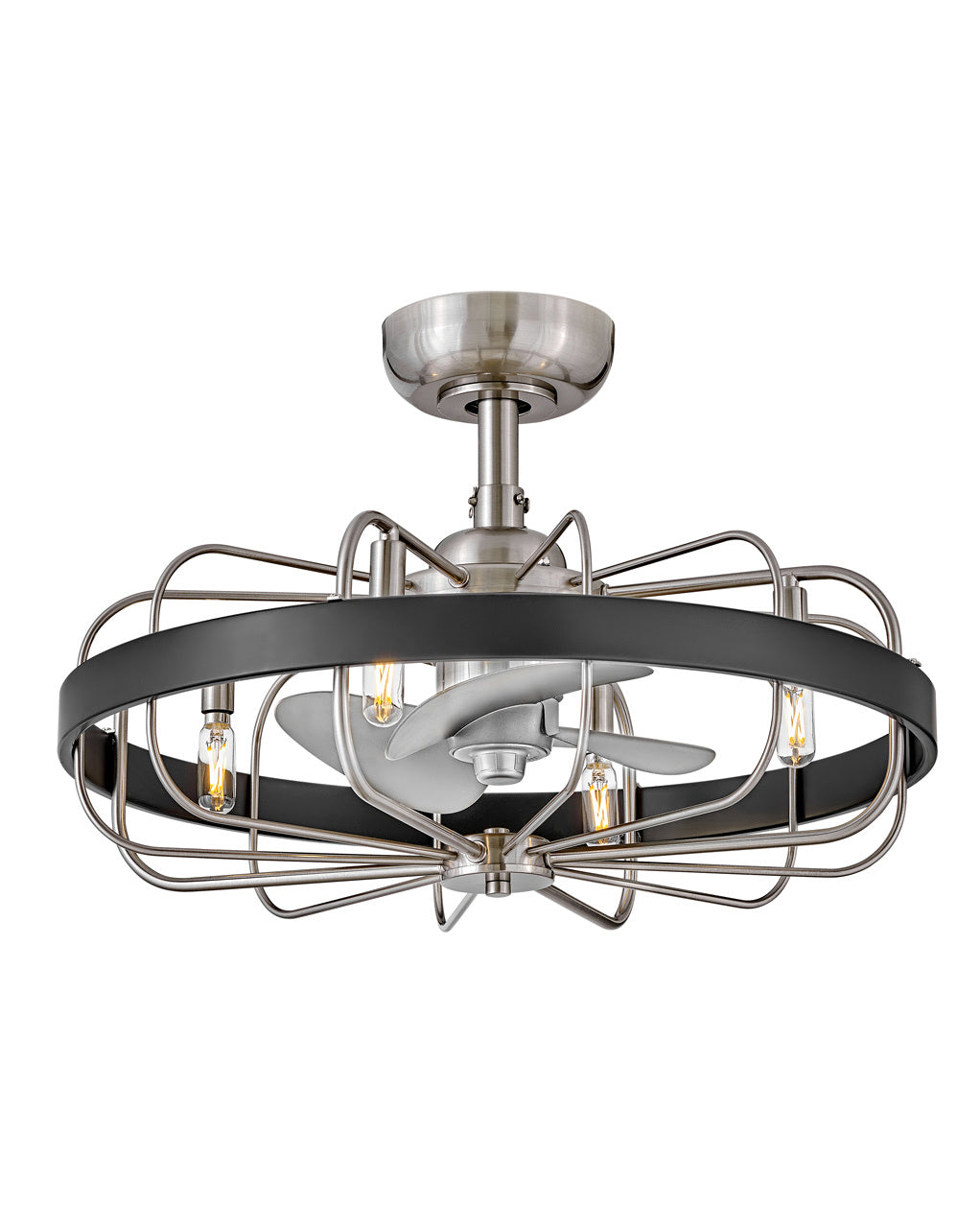 Eli 22" LED Fandelier in Brushed Nickel - available from The Lighting Shoppe, trusted by Canadian homeowners