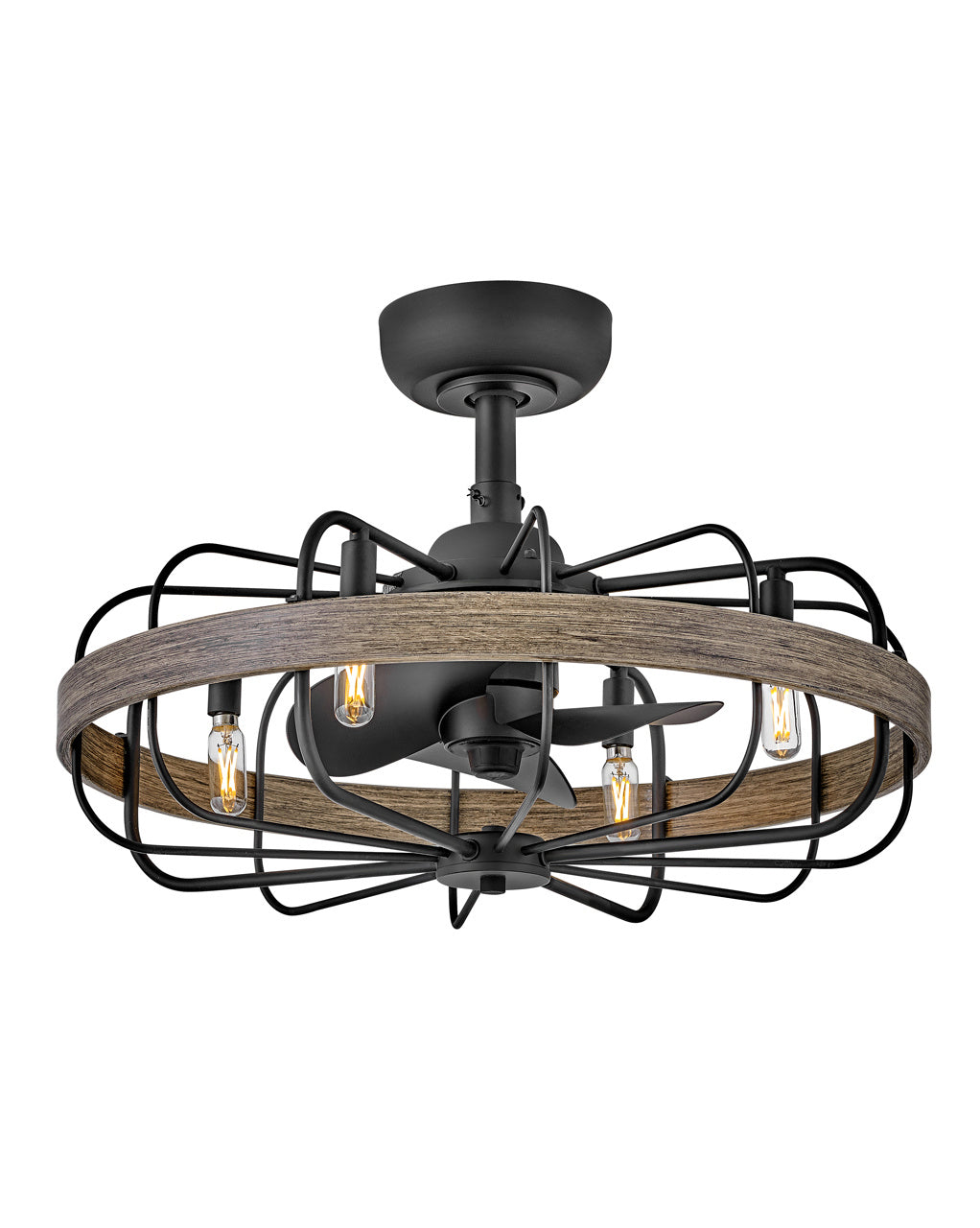 Eli 22" LED Fandelier in Matte Black - available from The Lighting Shoppe, trusted by Canadian homeowners