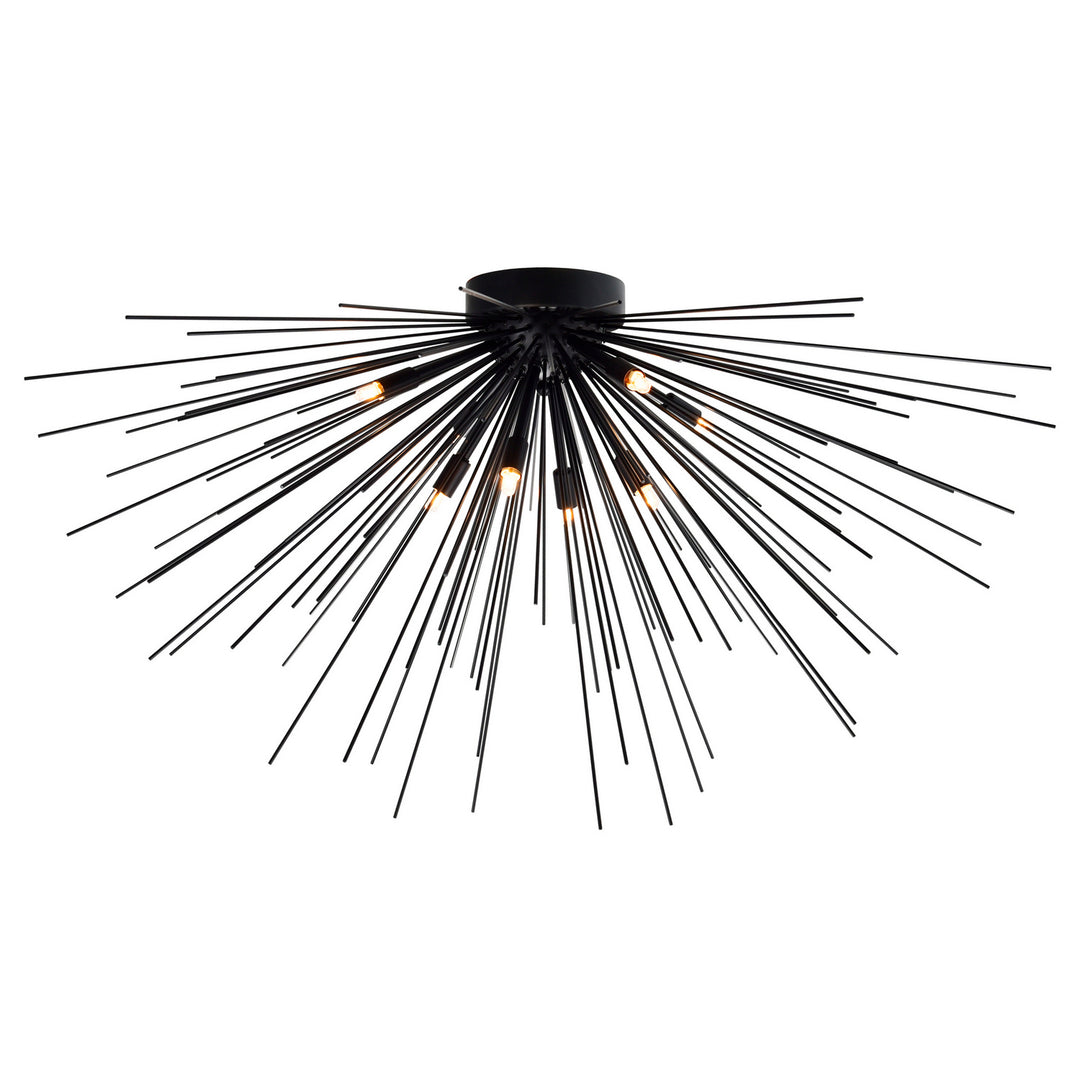 Savannah Eight Light Flush Mount in Black - available from The Lighting Shoppe, trusted by Canadian homeowners