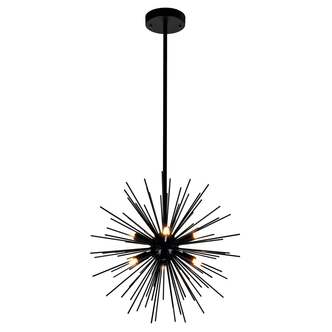 Savannah Six Light Chandelier in Black - available from The Lighting Shoppe, trusted by Canadian homeowners