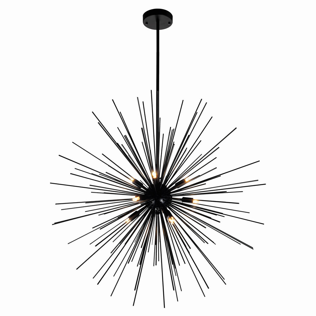 Savannah Nine Light Chandelier in Black - available from The Lighting Shoppe, trusted by Canadian homeowners