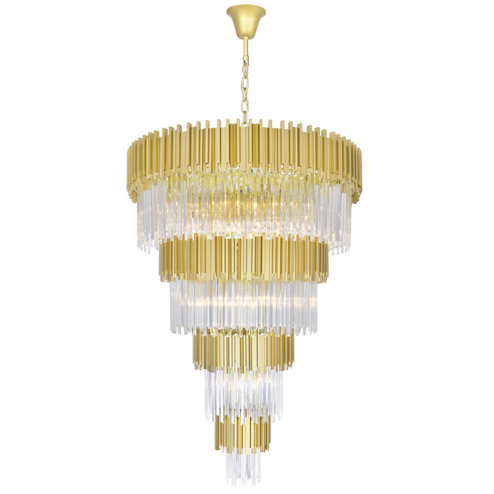 Deco 34 Light Chandelier in Medallion Gold - available from The Lighting Shoppe, trusted by Canadian homeowners