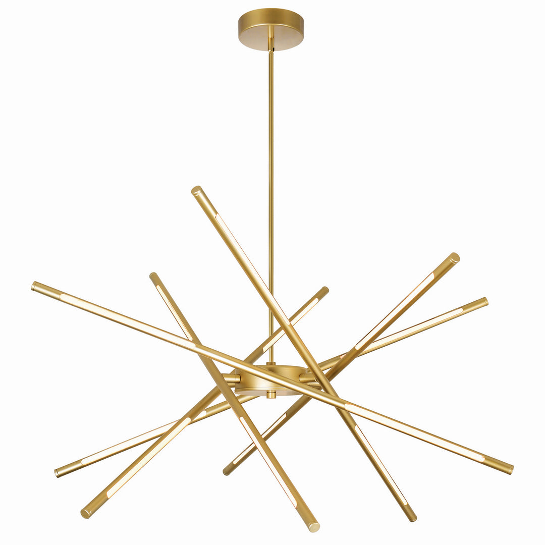 Oskil LED Chandelier in Satin Gold - available from The Lighting Shoppe, trusted by Canadian homeowners