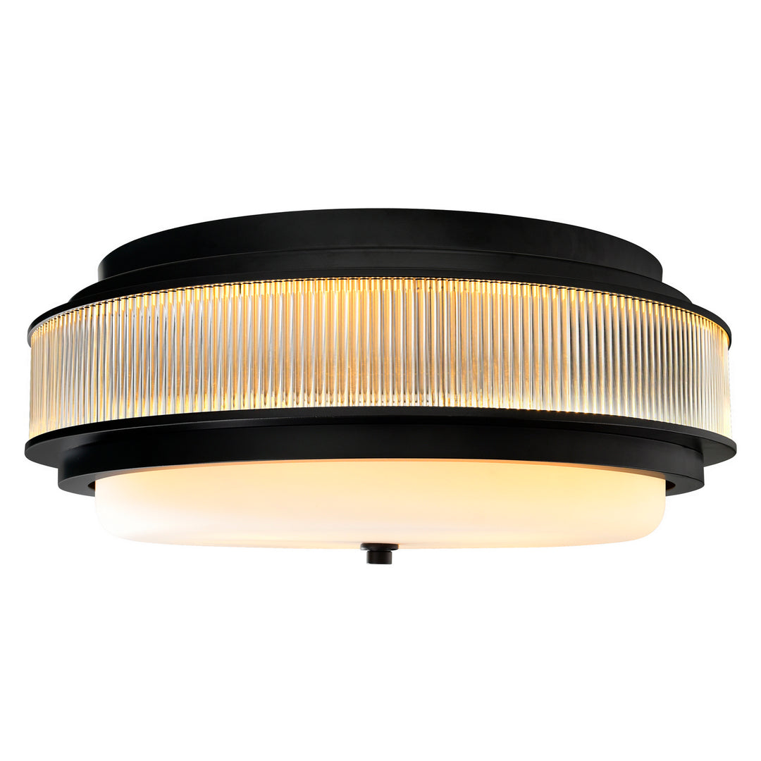 Valdivia Four Light Flush Mount in Black - available from The Lighting Shoppe, trusted by Canadian homeowners