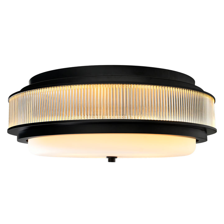 Valdivia Five Light Flush Mount in Black - available from The Lighting Shoppe, trusted by Canadian homeowners