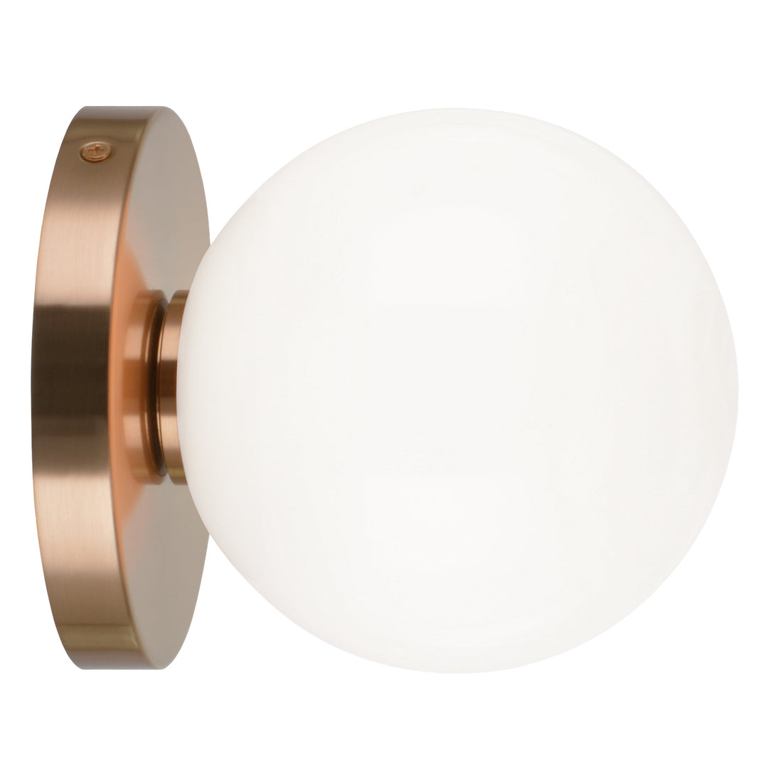 Cosmo One Light Wall Sconce/Ceiling Mount in Aged Gold Brass - available from The Lighting Shoppe, trusted by Canadian homeowners