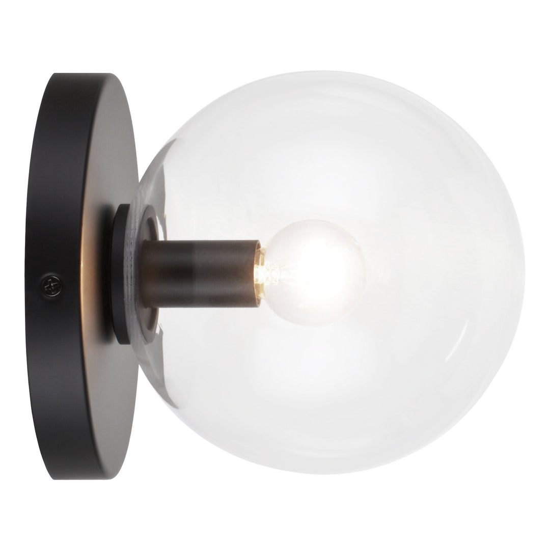 Cosmo One Light Wall Sconce/Ceiling Mount in Black - available from The Lighting Shoppe, trusted by Canadian homeowners