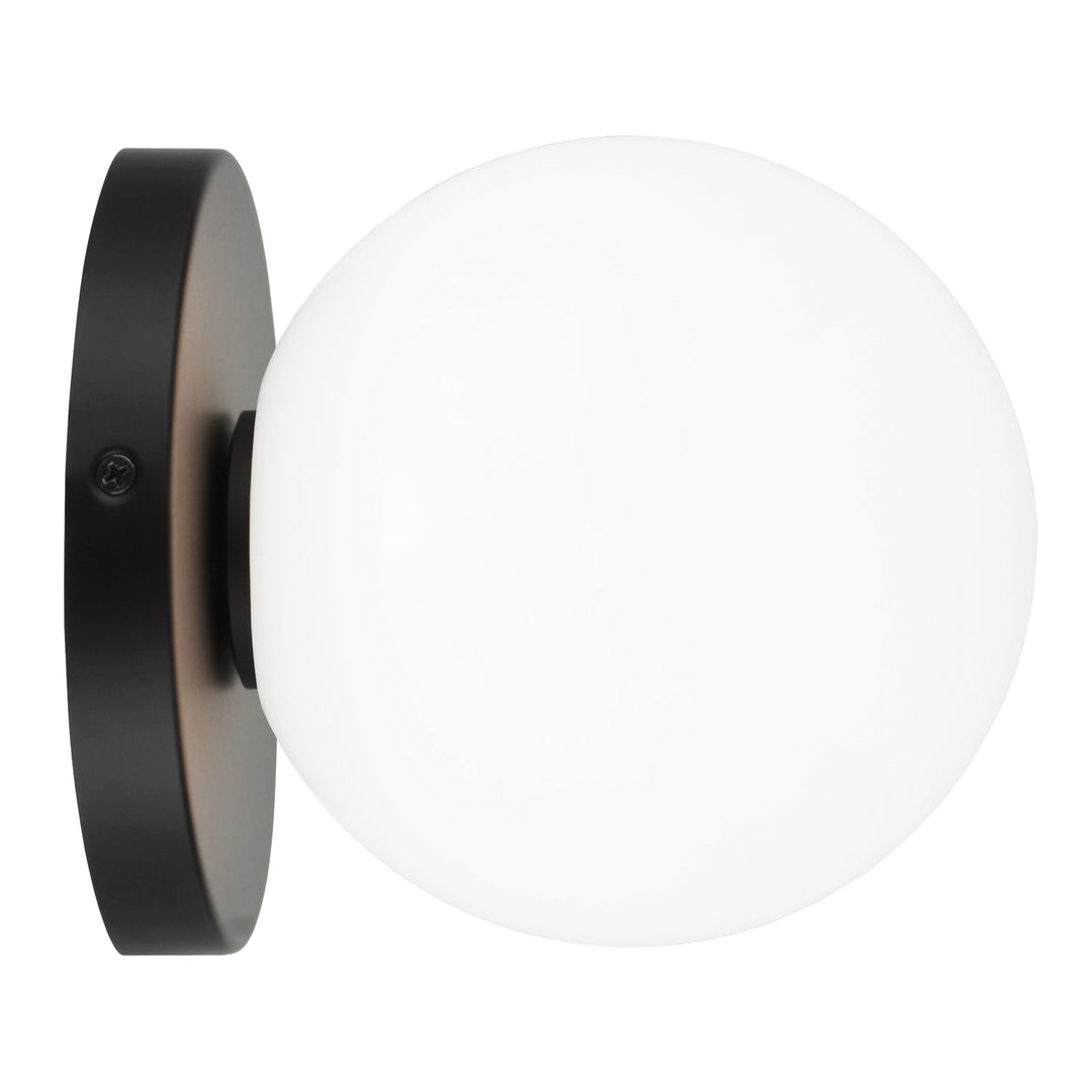 Cosmo One Light Wall Sconce/Ceiling Mount in Black - available from The Lighting Shoppe, trusted by Canadian homeowners
