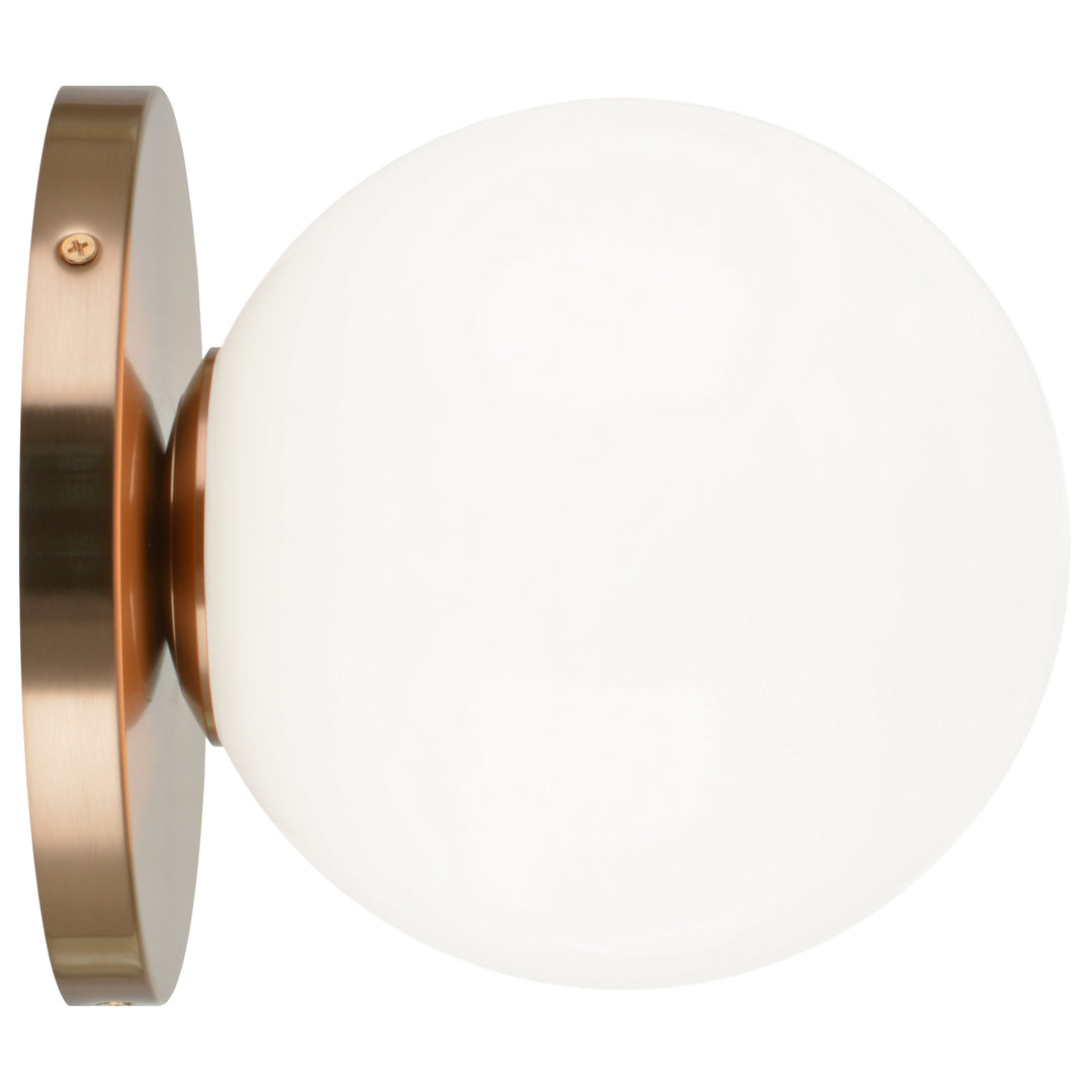 Cosmo One Light Wall Sconce/Ceiling Mount in Aged Gold Brass - available from The Lighting Shoppe, trusted by Canadian homeowners