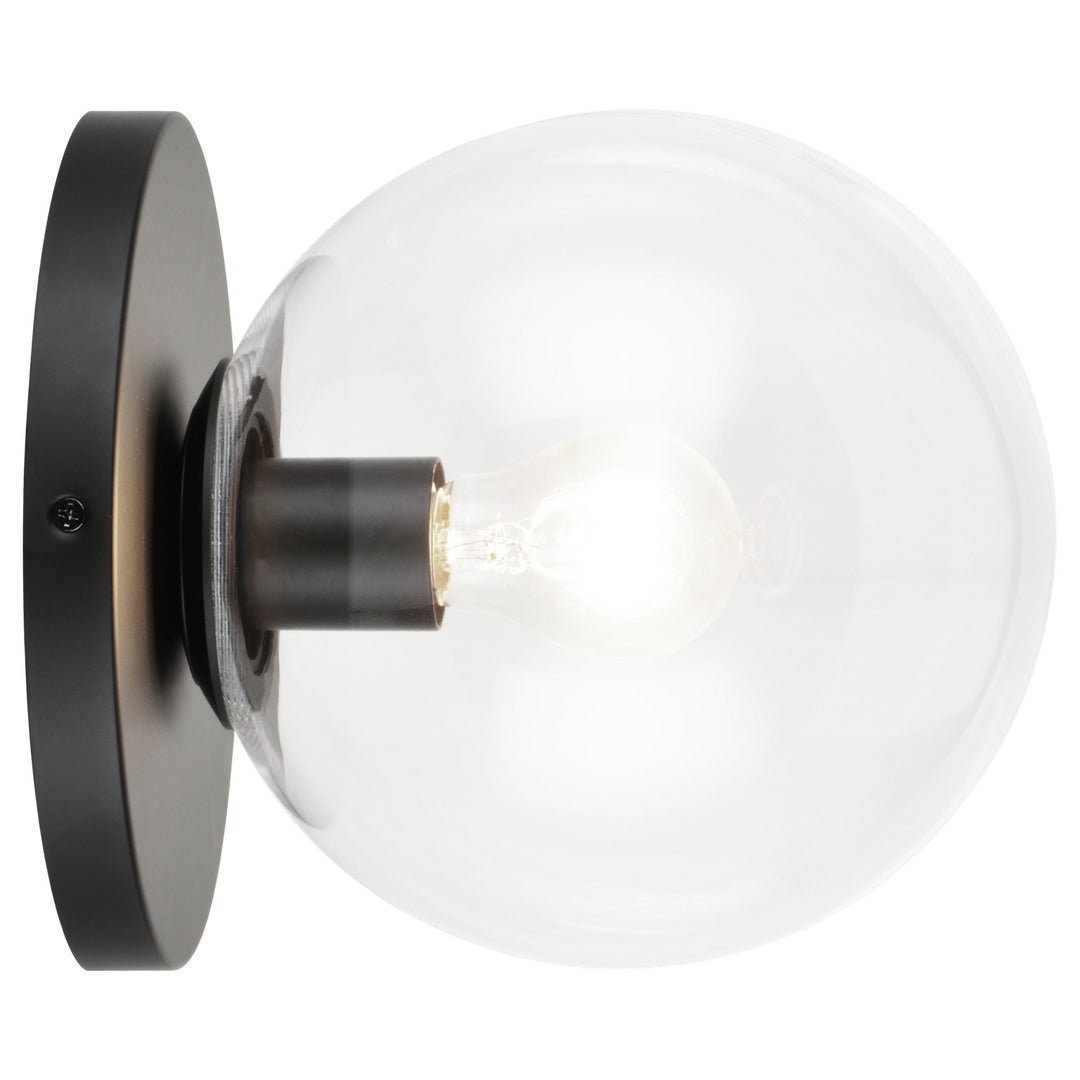 Cosmo One Light Wall Sconce/Ceiling Mount in Black - available from The Lighting Shoppe, trusted by Canadian homeowners