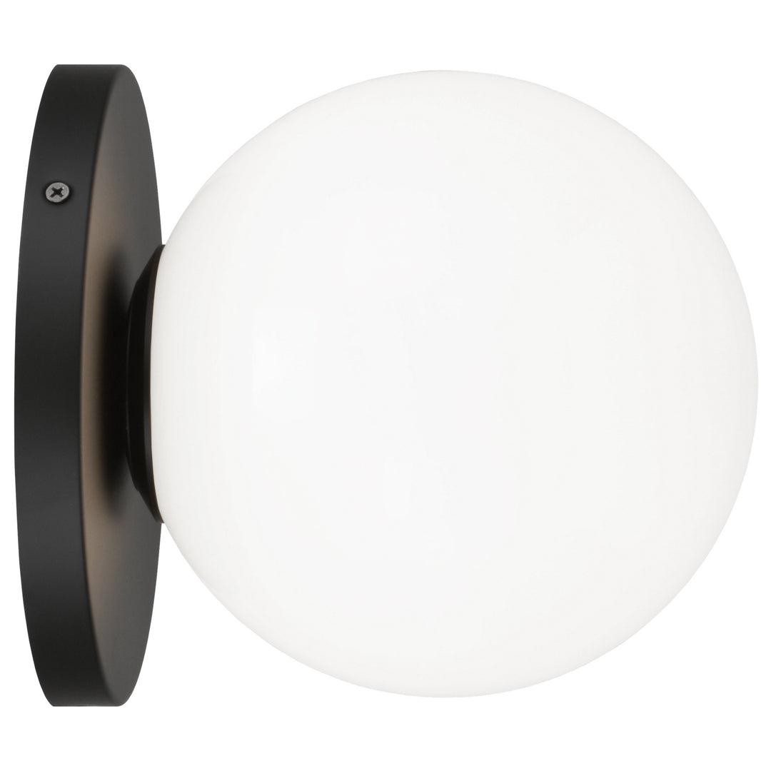 Cosmo One Light Wall Sconce/Ceiling Mount in Black - available from The Lighting Shoppe, trusted by Canadian homeowners