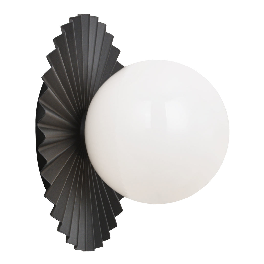 Modern Ruff One Light Wall Sconce/Ceiling Mount in Black - available from The Lighting Shoppe, trusted by Canadian homeowners
