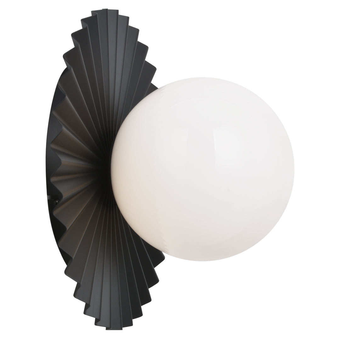 Modern Ruff One Light Wall Sconce/Ceiling Mount in Black - available from The Lighting Shoppe, trusted by Canadian homeowners