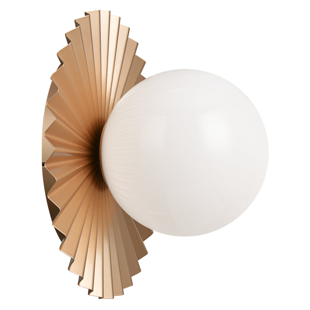 Modern Ruff One Light Wall Sconce/Ceiling Mount in Matte Gold - available from The Lighting Shoppe, trusted by Canadian homeowners