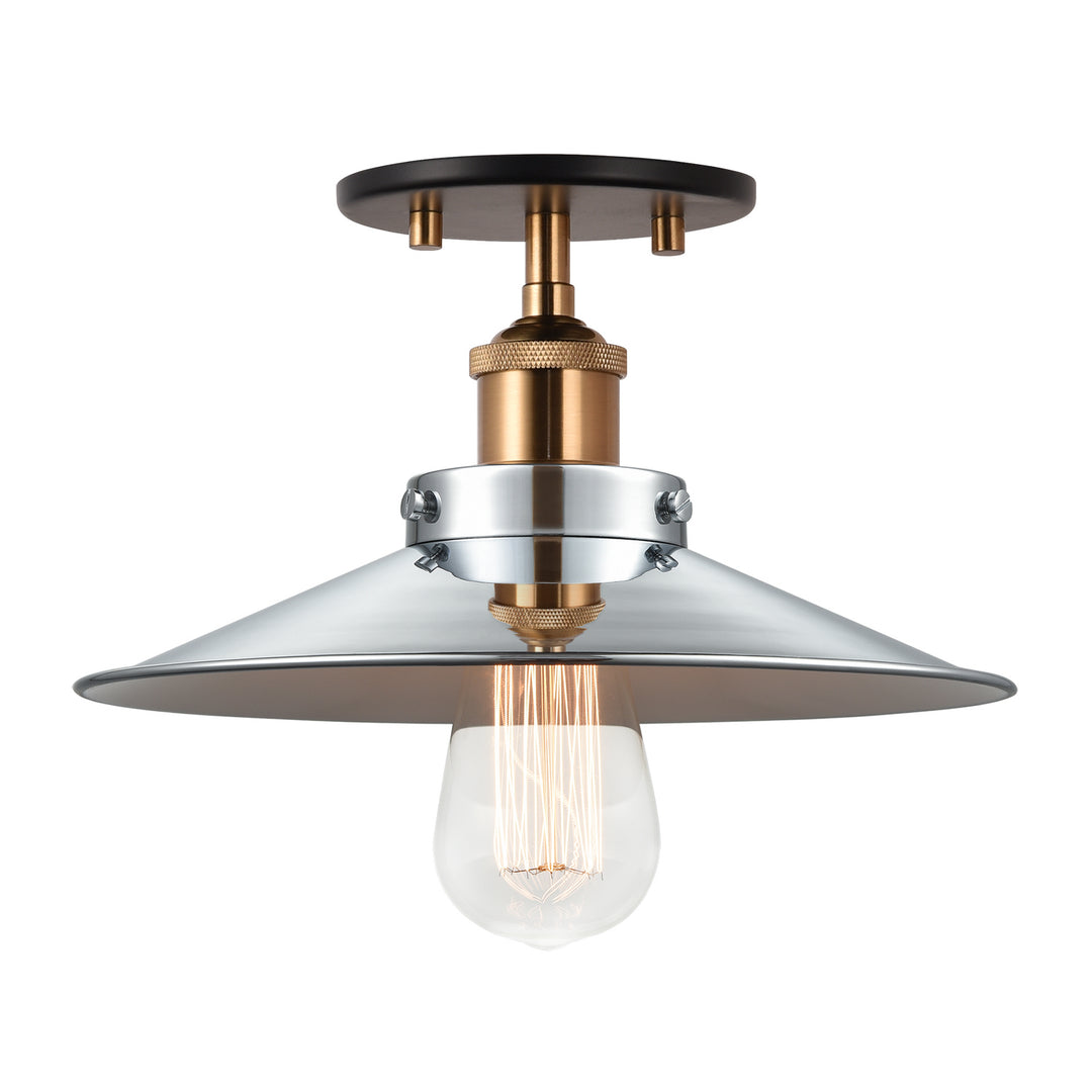 Bulstrode'S Workshop One Light Ceiling Mount in Aged Gold Brass - available from The Lighting Shoppe, trusted by Canadian homeowners