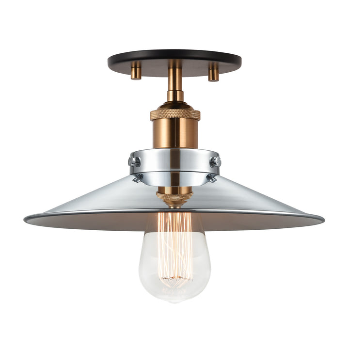 Bulstrode'S Workshop One Light Ceiling Mount in Aged Gold Brass - available from The Lighting Shoppe, trusted by Canadian homeowners