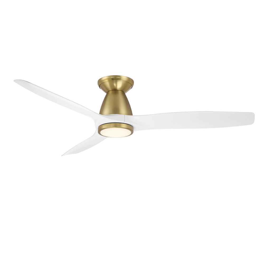 Skylark 54"Ceiling Fan in Soft Brass/Matte White - available from The Lighting Shoppe, trusted by Canadian homeowners