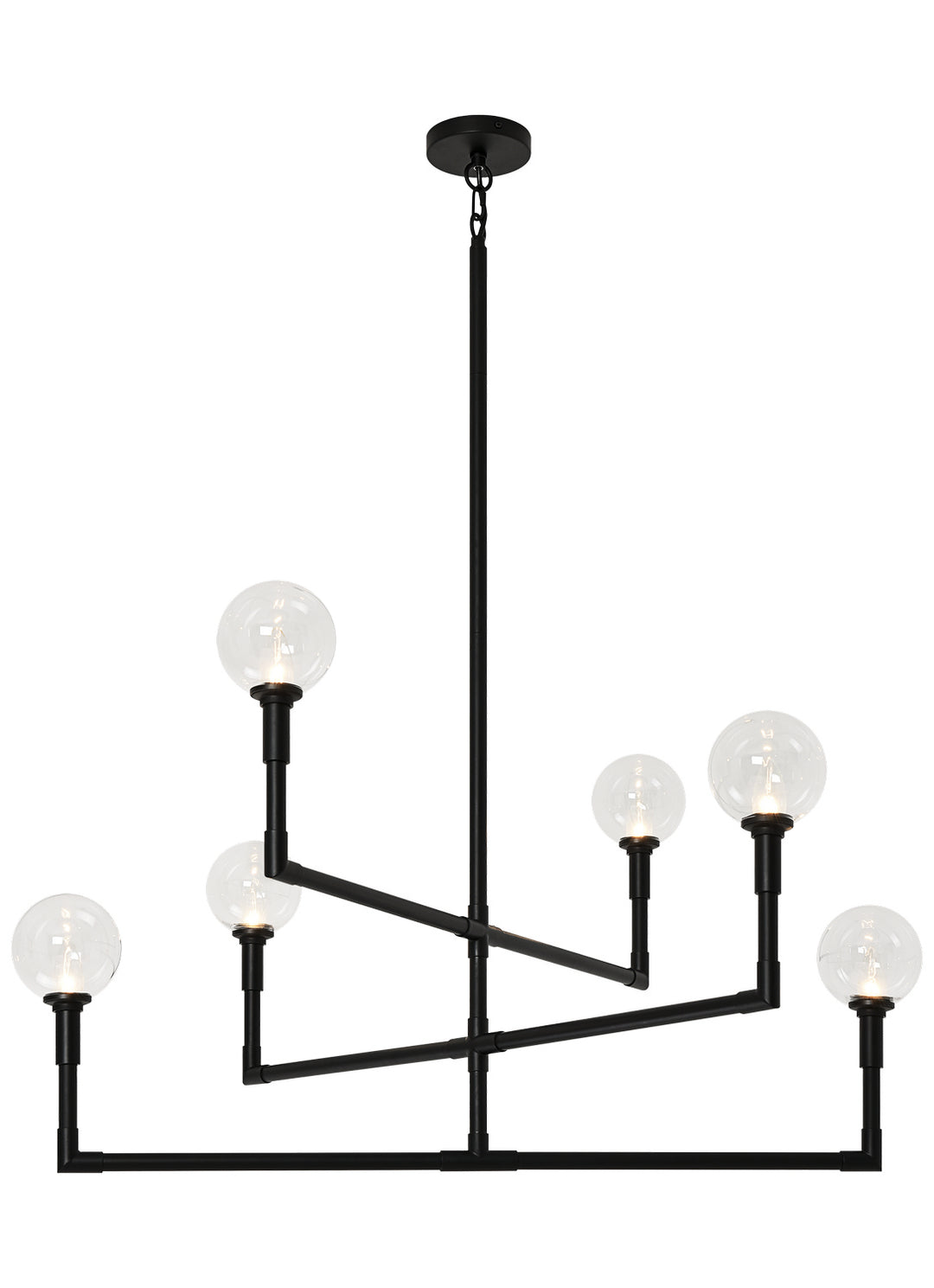 Candlestix Six Light Chandelier in Black - available from The Lighting Shoppe, trusted by Canadian homeowners