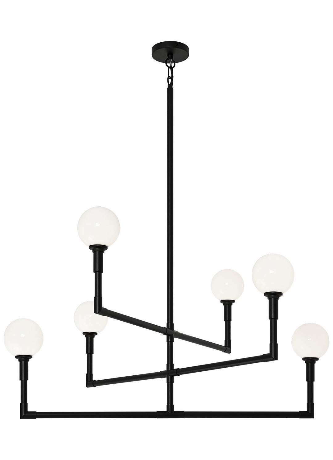Candlestix Six Light Chandelier in Black - available from The Lighting Shoppe, trusted by Canadian homeowners