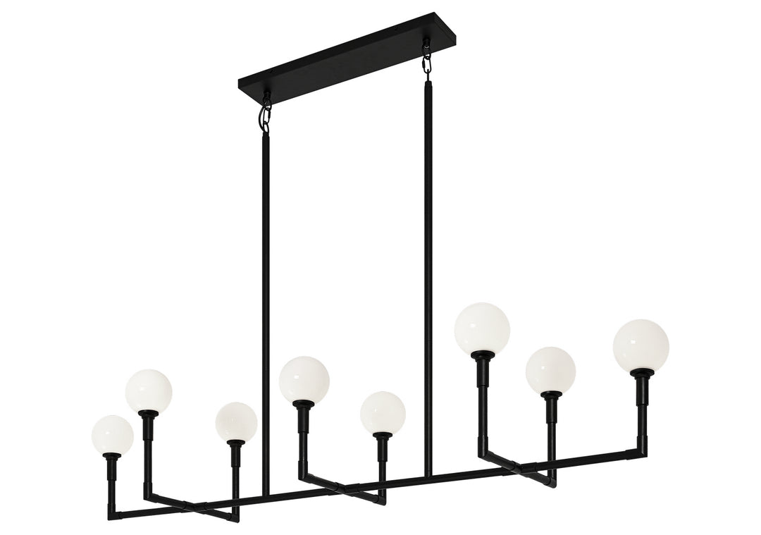 Candlestix Eight Light Chandelier in Black - available from The Lighting Shoppe, trusted by Canadian homeowners