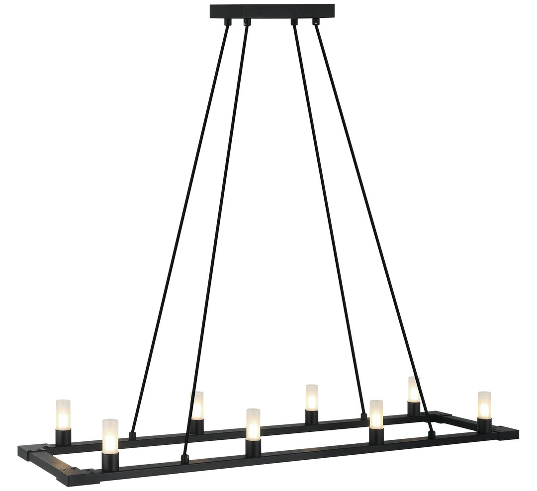 Cascadian Eight Light Chandelier in Matte Black - available from The Lighting Shoppe, trusted by Canadian homeowners