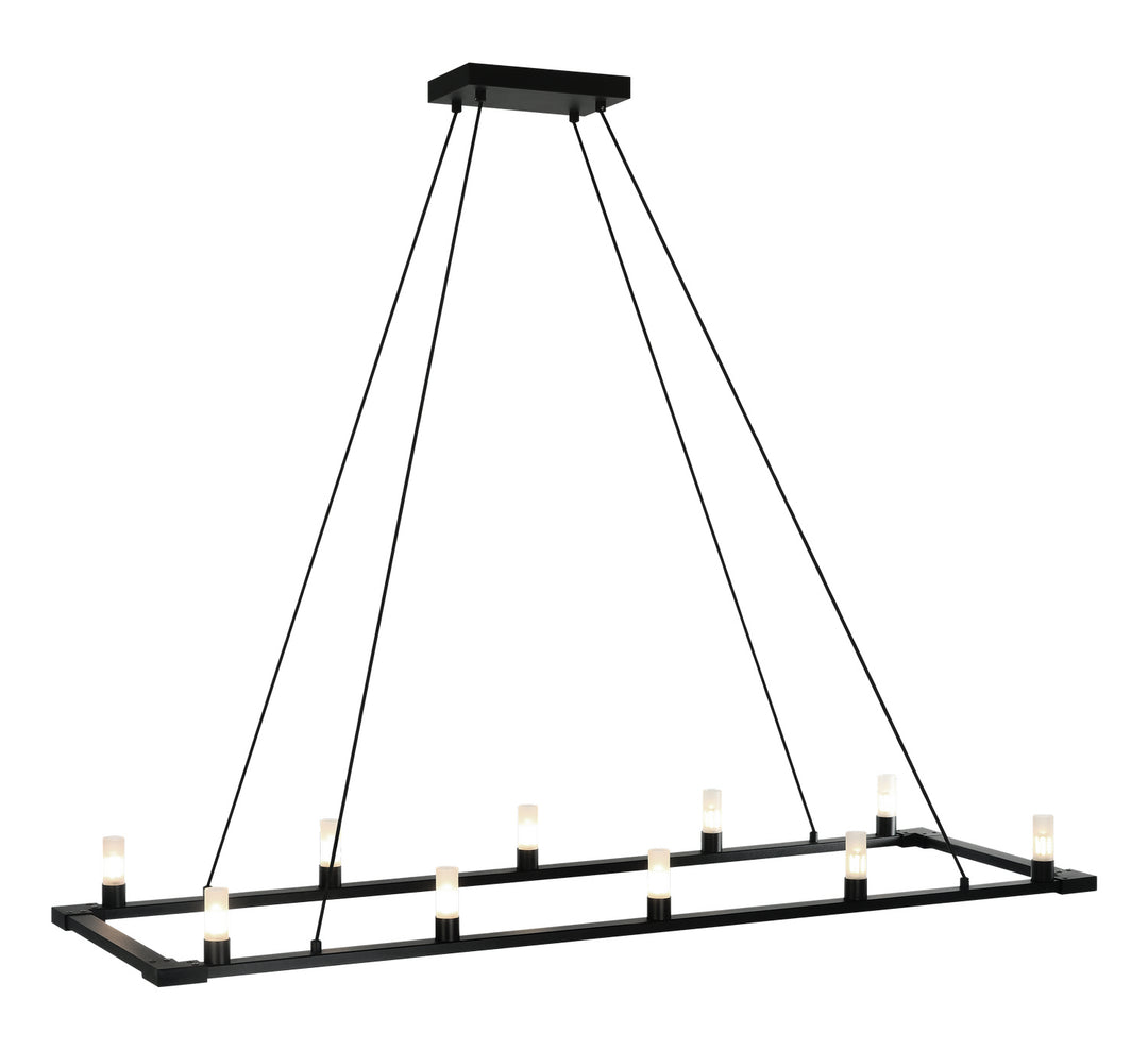 Cascadian Ten Light Chandelier in Matte Black - available from The Lighting Shoppe, trusted by Canadian homeowners