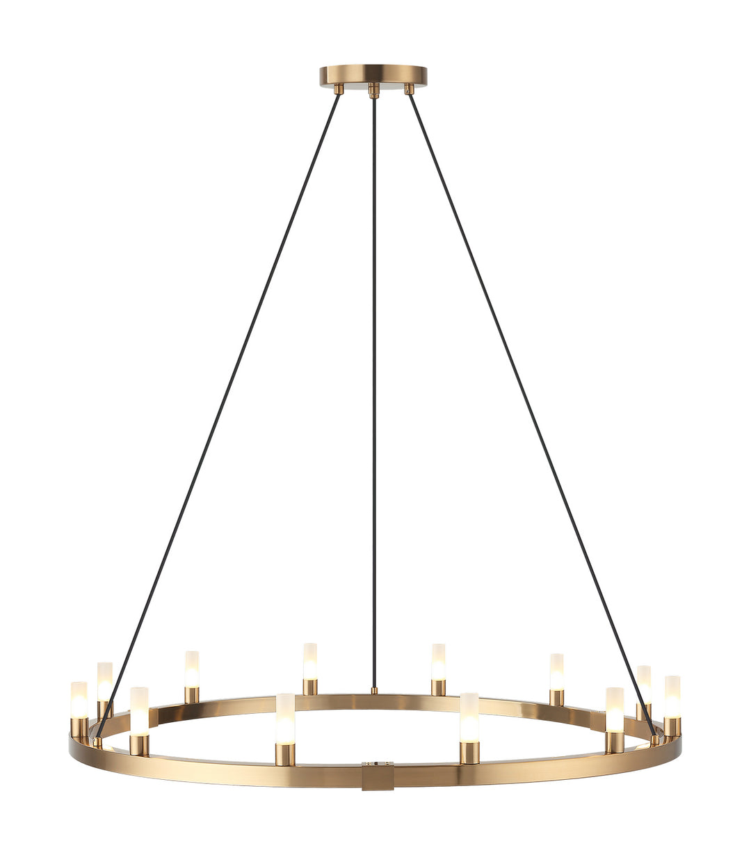 Cascadian 12 Light Chandelier in Aged Gold Brass - available from The Lighting Shoppe, trusted by Canadian homeowners