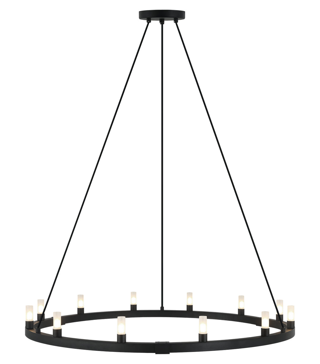 Cascadian 12 Light Chandelier in Matte Black - available from The Lighting Shoppe, trusted by Canadian homeowners