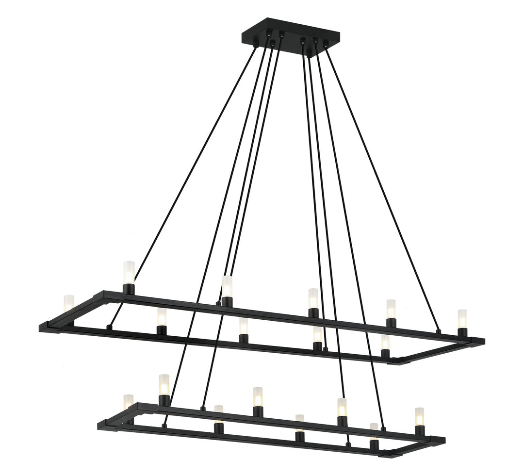 Cascadian 18 Light Chandelier in Matte Black - available from The Lighting Shoppe, trusted by Canadian homeowners