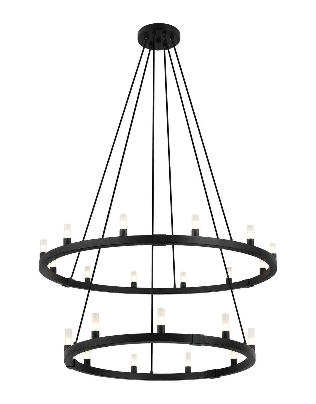 Cascadian 21 Light Chandelier in Matte Black - available from The Lighting Shoppe, trusted by Canadian homeowners