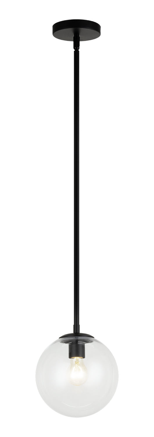 Novo One Light Chandelier in Black - available from The Lighting Shoppe, trusted by Canadian homeowners