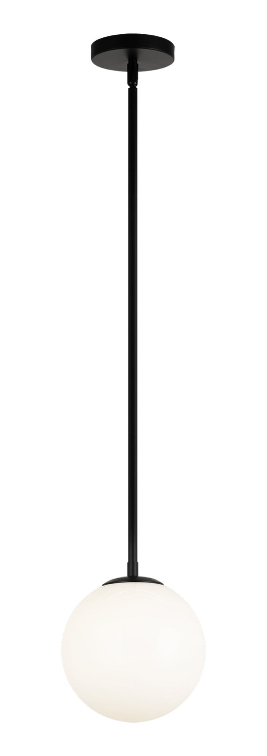 Novo One Light Chandelier in Black - available from The Lighting Shoppe, trusted by Canadian homeowners