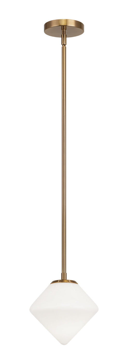 Novo One Light Chandelier in Aged Gold Brass - available from The Lighting Shoppe, trusted by Canadian homeowners