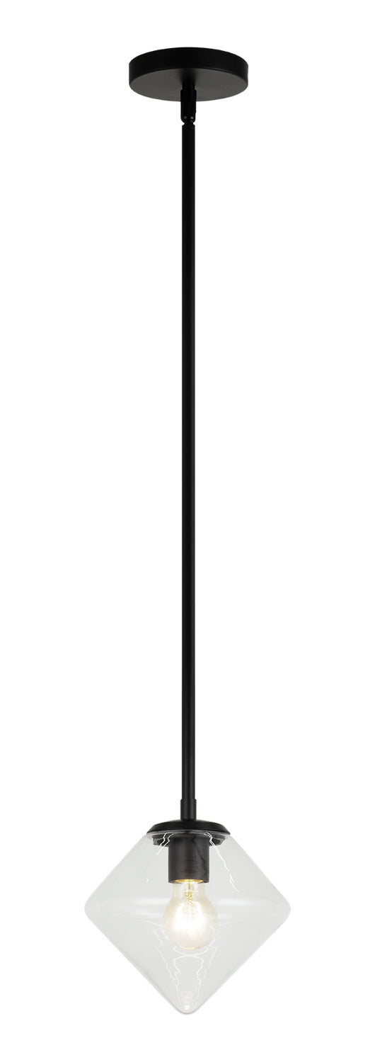 Novo One Light Chandelier in Black - available from The Lighting Shoppe, trusted by Canadian homeowners