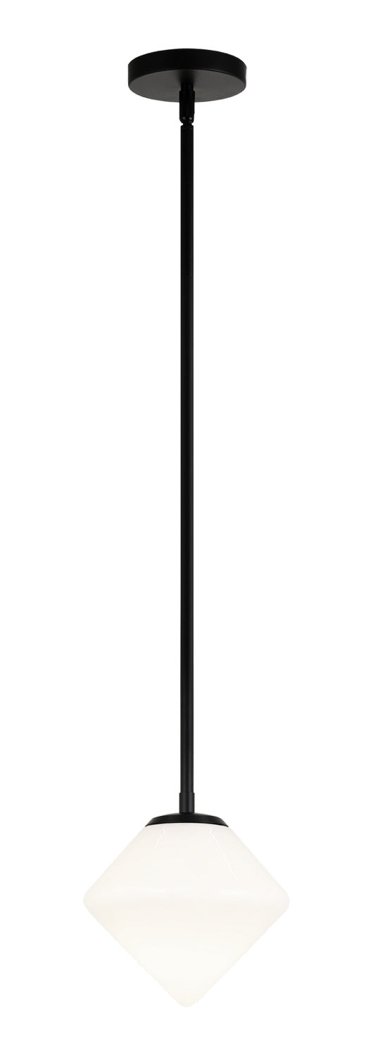 Novo One Light Chandelier in Black - available from The Lighting Shoppe, trusted by Canadian homeowners