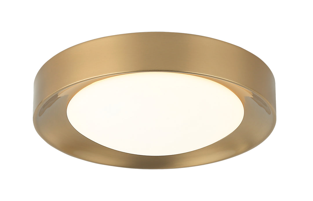 Essene LED Ceiling Mount in Aged Gold Brass - available from The Lighting Shoppe, trusted by Canadian homeowners