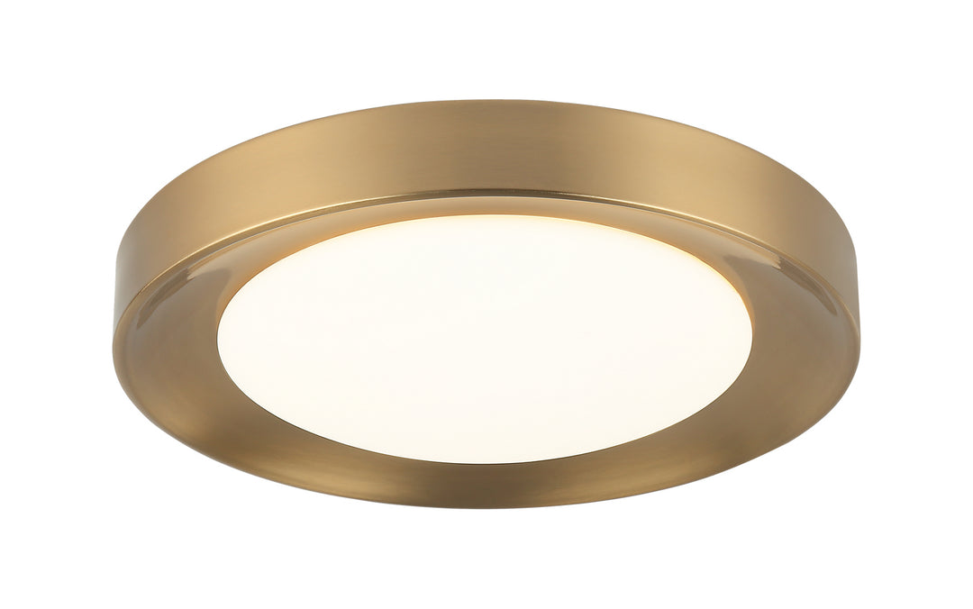Essene LED Ceiling Mount in Aged Gold Brass - available from The Lighting Shoppe, trusted by Canadian homeowners