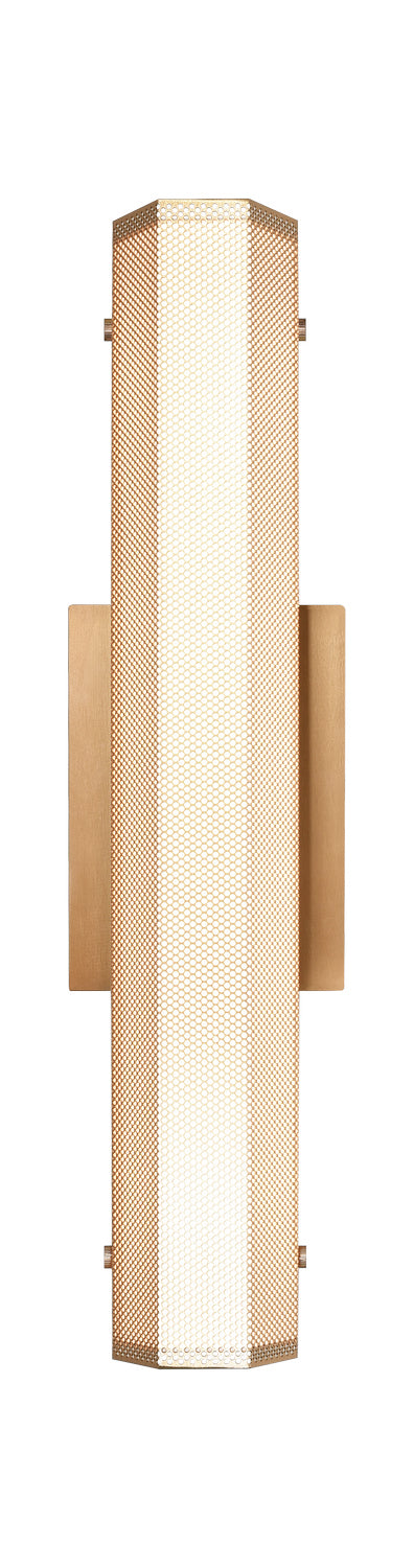 Pelermos LED Wall Sconce in Aged Gold Brass - available from The Lighting Shoppe, trusted by Canadian homeowners