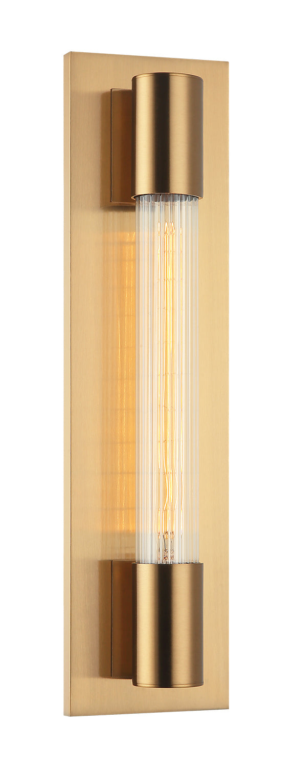 Riely One Light Wall Sconce in Aged Gold Brass - available from The Lighting Shoppe, trusted by Canadian homeowners