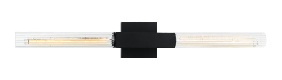 Odelle Two Light Wall Sconce in Matte Black - available from The Lighting Shoppe, trusted by Canadian homeowners