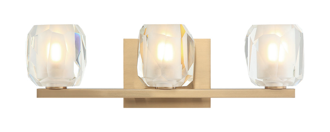 Carleton Three Light Vanity in Aged Gold Brass - available from The Lighting Shoppe, trusted by Canadian homeowners