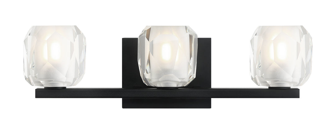 Carleton Three Light Vanity in Matte Black - available from The Lighting Shoppe, trusted by Canadian homeowners