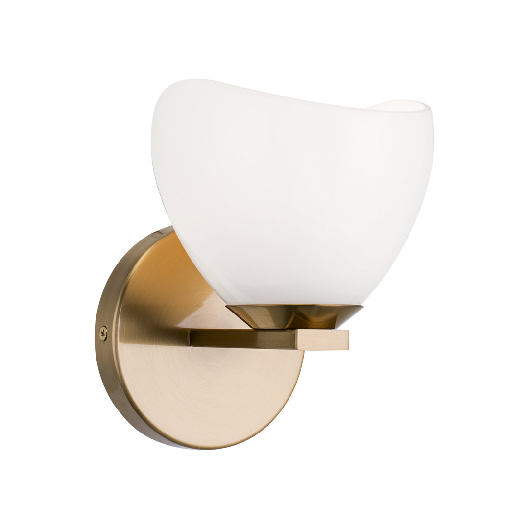 Uptowne One Light Vanity in Aged Gold Brass - available from The Lighting Shoppe, trusted by Canadian homeowners