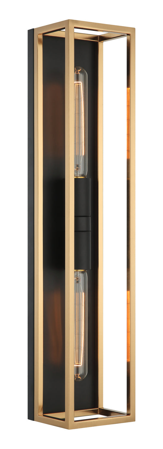 Shadowbox LED Wall Sconce in Black + Aged Gold Brass - available from The Lighting Shoppe, trusted by Canadian homeowners
