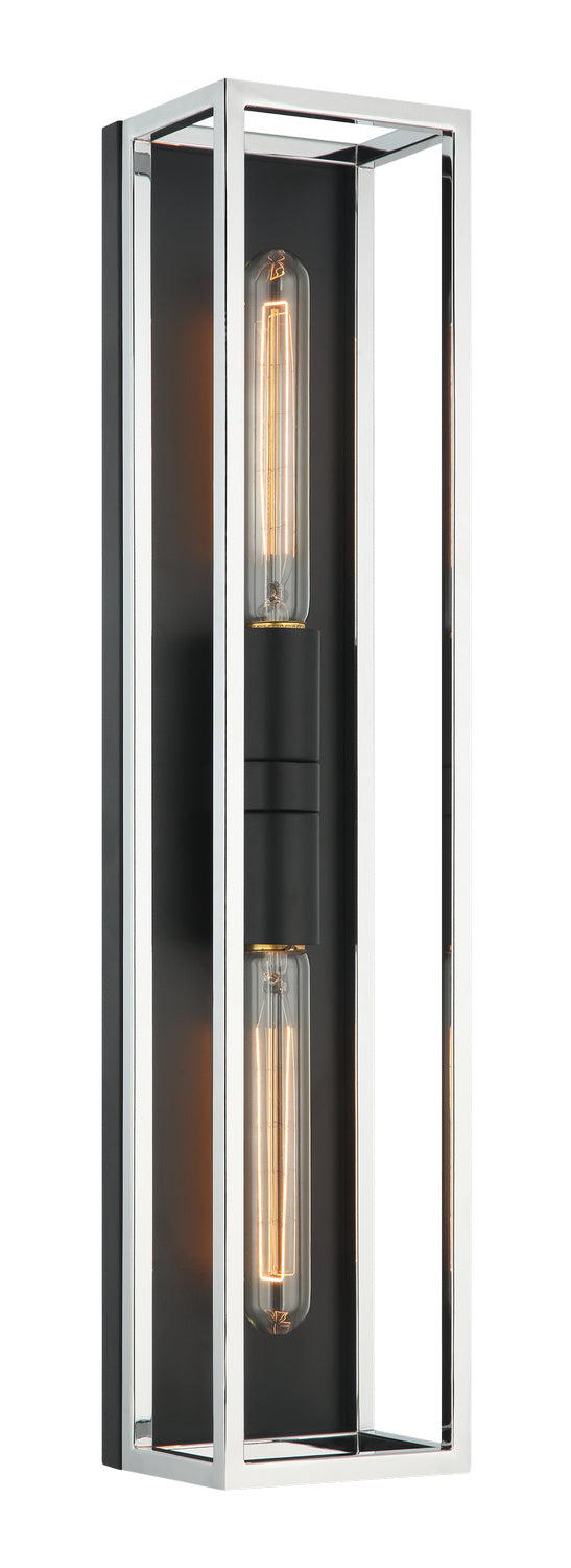 Shadowbox LED Wall Sconce in Black + Chrome - available from The Lighting Shoppe, trusted by Canadian homeowners