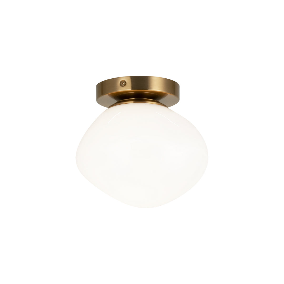 Melotte One Light Wall Sconce/Ceiling Mount in Aged Gold Brass - available from The Lighting Shoppe, trusted by Canadian homeowners