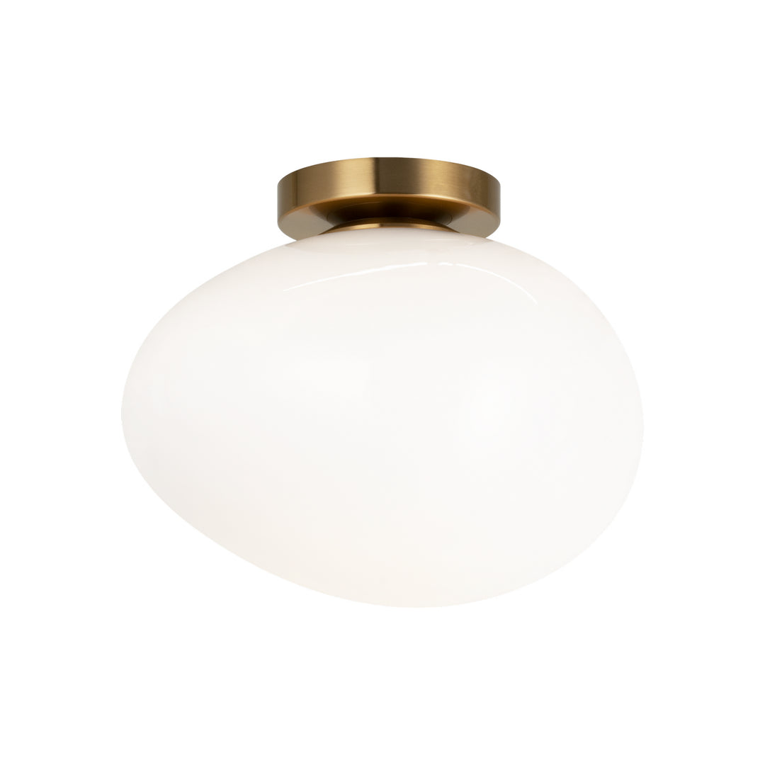 Melotte One Light Wall Sconce/Ceiling Mount in Aged Gold Brass - available from The Lighting Shoppe, trusted by Canadian homeowners