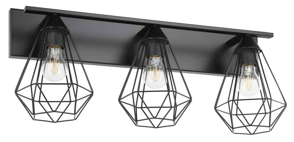 Tarbes Three Light Bath/Vanity in Matte Black - available from The Lighting Shoppe, trusted by Canadian homeowners
