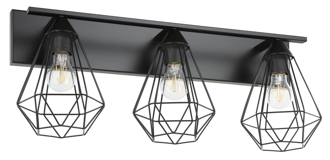 Tarbes Three Light Bath/Vanity in Matte Black - available from The Lighting Shoppe, trusted by Canadian homeowners